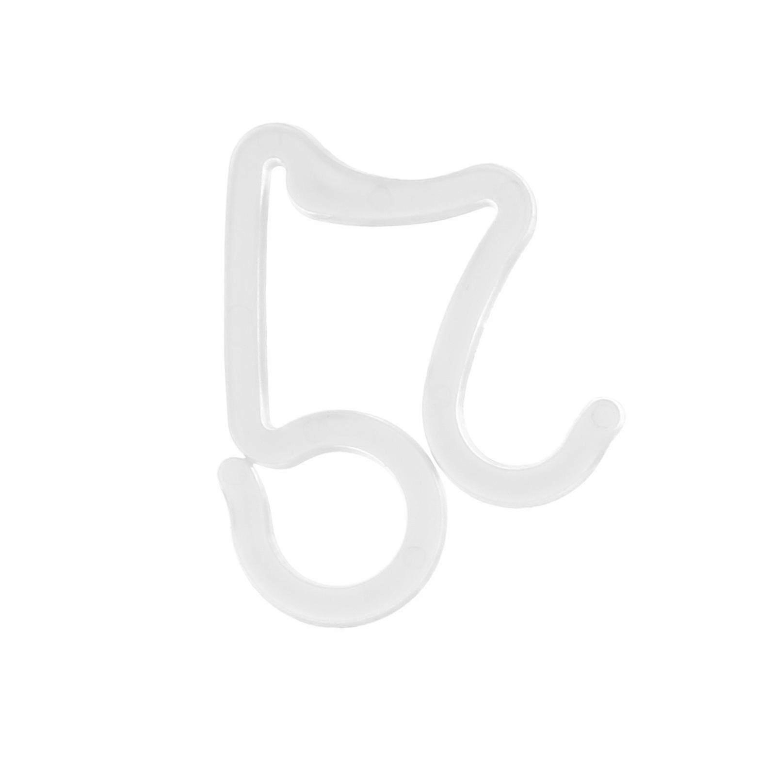 Christmas Mini Gutter Hooks - Plastic Note-Shaped Light Clips (White)