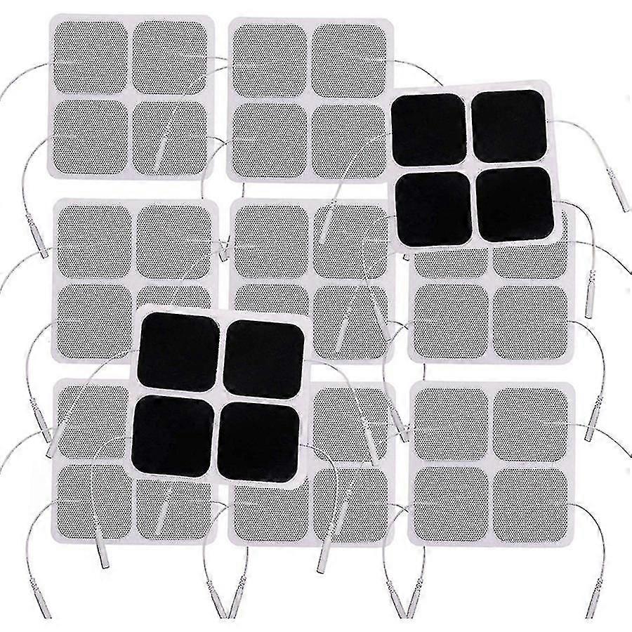 Eletrodo de Eletroterapia Almofadas 40pcs 2x2 Polegadas Reutilizáveis Compatíveis com Estimuladores Musculares TENS EMS