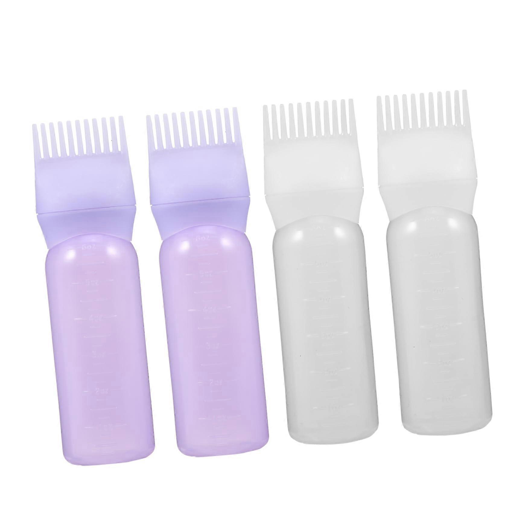 Hair Applicator Bottles Set Of 4 Small Spray Bottles For Hair Dye And Coloring Root Applicator Shampoo Comb Bottles