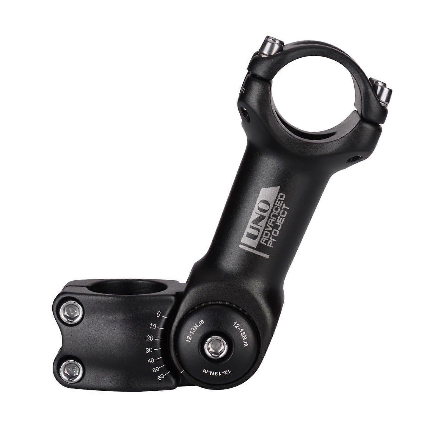 Bicycle Adjustable stem 25.4/31.8mm handlebar Riser Power Aluminium stem(31.8x110 Black stem)