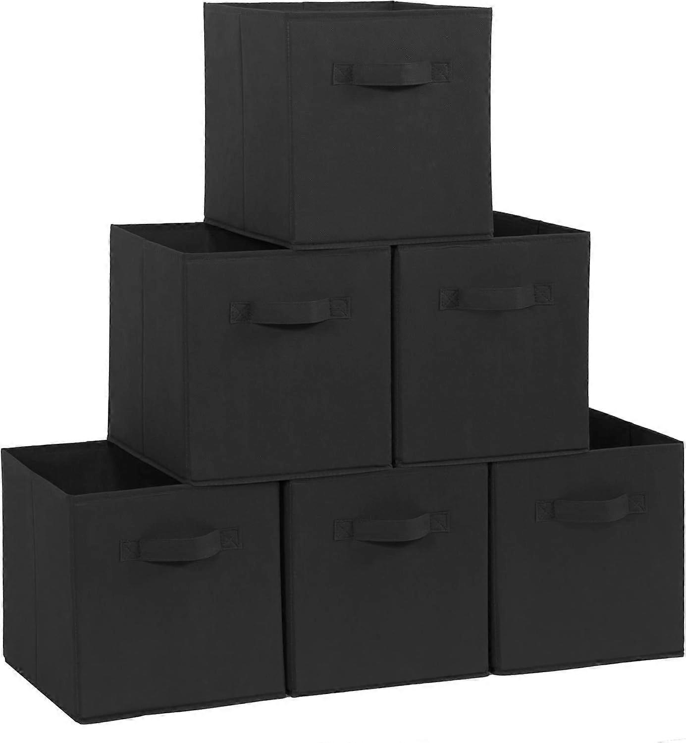 Storage Cubes, 11 Inch Durable 6 Pack Fabric Foldable Collapsible Bins with
