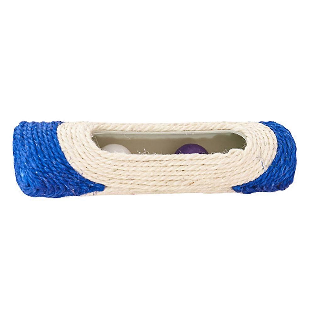 Cat Toy Scratch Board Sisal Cat Scratch Board Roller Shape Multi-Colored 28.5*8*4Cm Entertainment 1Pcs