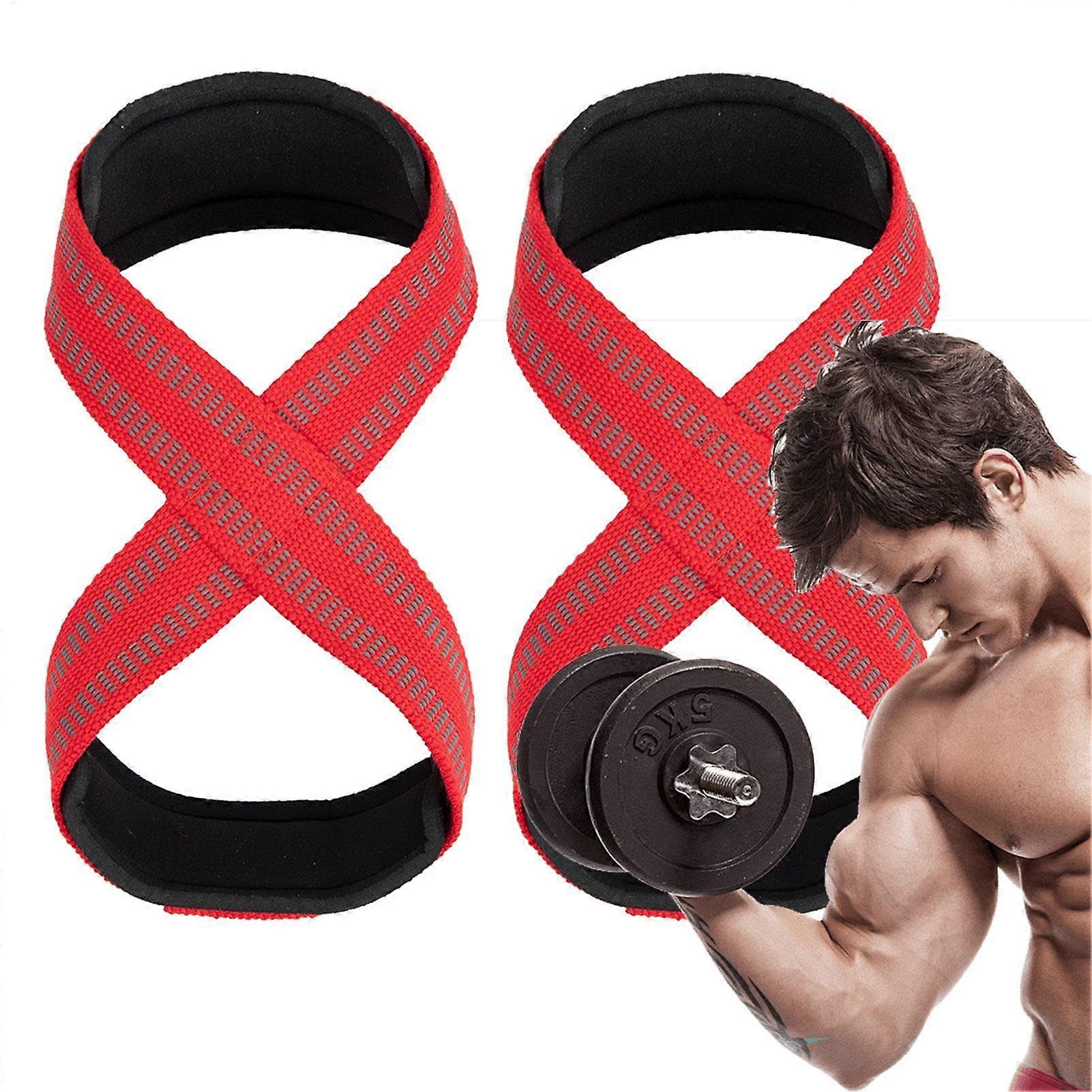 Stretch Bands for Training, Red Resistance Bands for Exercises, Soft & Comfortable 8 Figures Design for Men and Women