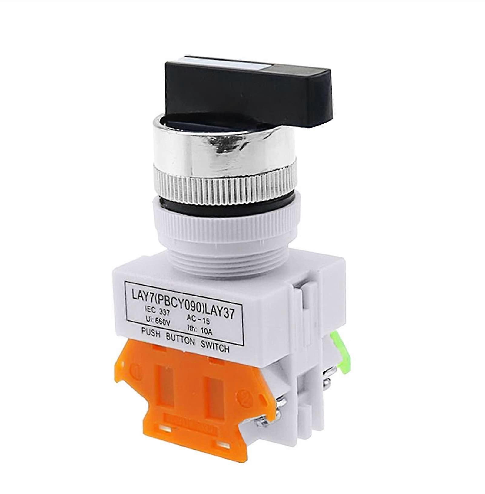 LAY37 22mm rotary switch 2/3 position 1NO/1NC 2NO DPST 660V 10A Long Handle