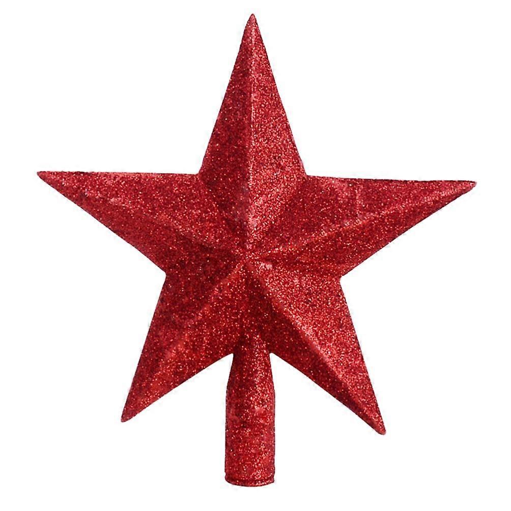 Christmas Tree Star Topper Red Pentagram