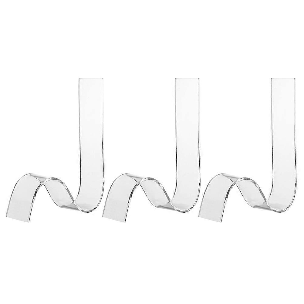 3 Transparent Acrylic Shoe Display Stands for Sandal Storage and Home Use 3Pcs