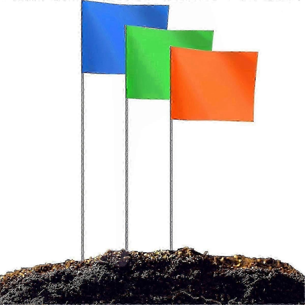 100Pack Marking Flags,Marker Flags for Lawn, 15x4x5 Inch Landscape Flgs, Irrigation Flags, Lawn Flags,Yard Markers
