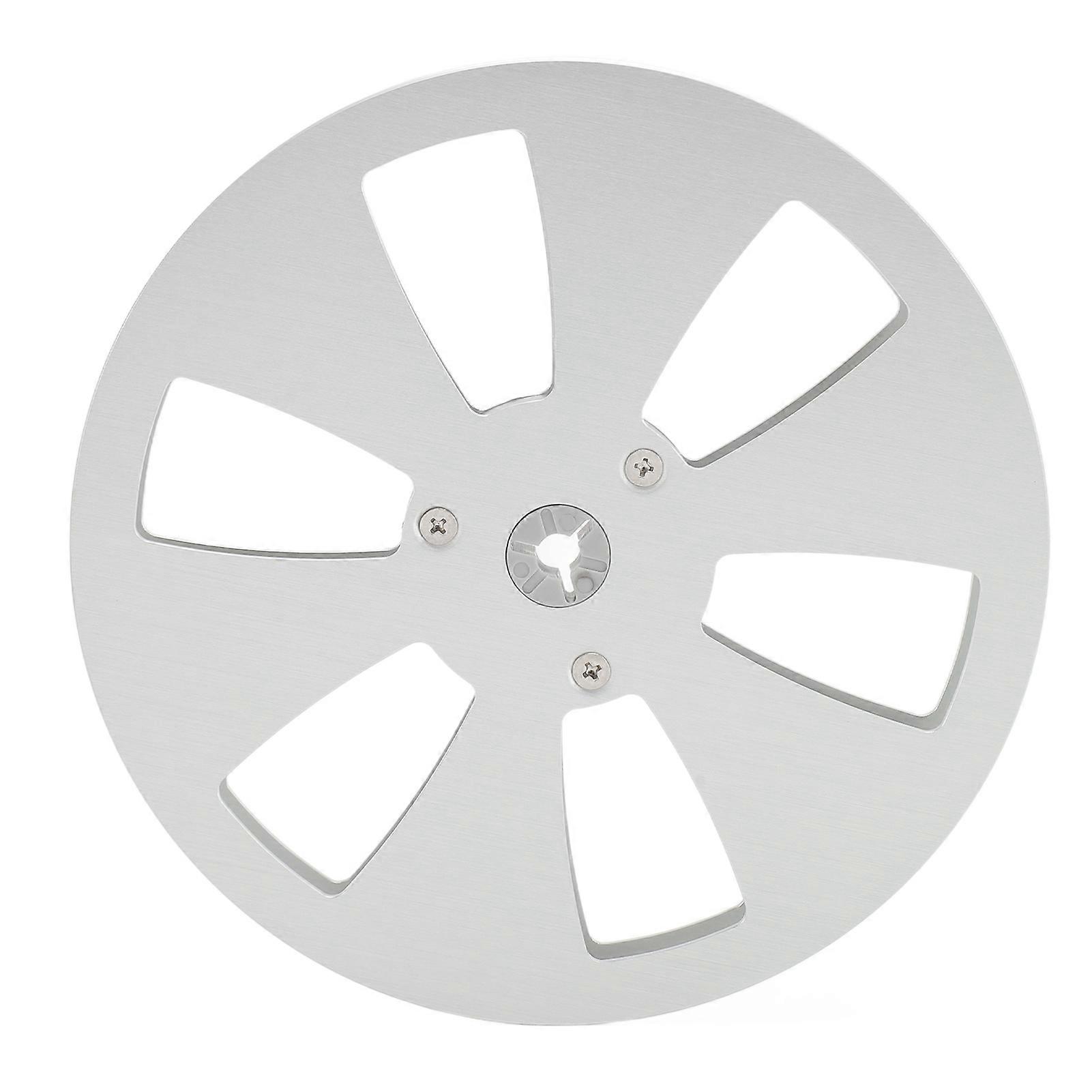 1/4 7 Inch 6 Hole Aluminum Alloy Empty Tape Reel Sound Pickup Spool for Reel to Reel Tape Player