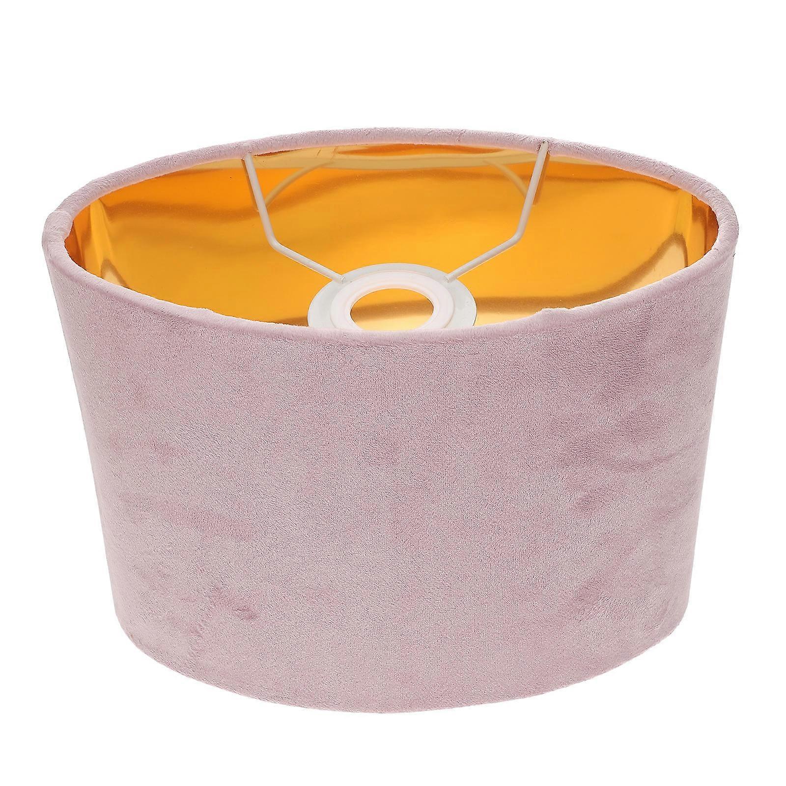 Bedside Lamp Shades Small Drum Lamp Shade Elegant and Simple Design Gold Color Light Cover 1Pack