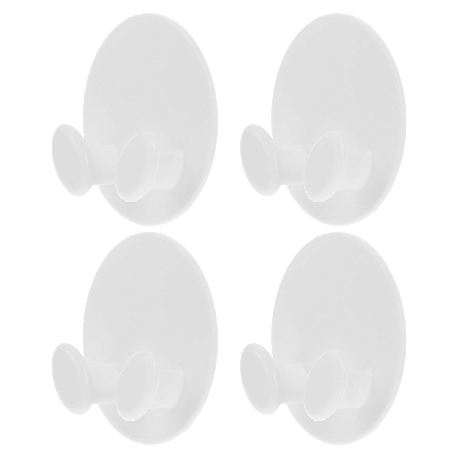 4pcs Adhesive Plug Holder Oval Socket Hooks Cable Organizer Multifunctional Key Hanger Storage Rack Durable Easy To Use