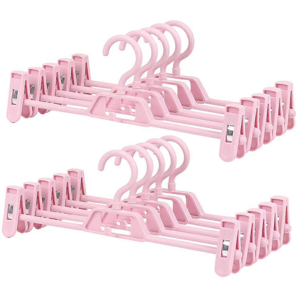 Clothing Hanger Non-Slip Space Saving 35x14.5cm Pink 10Set