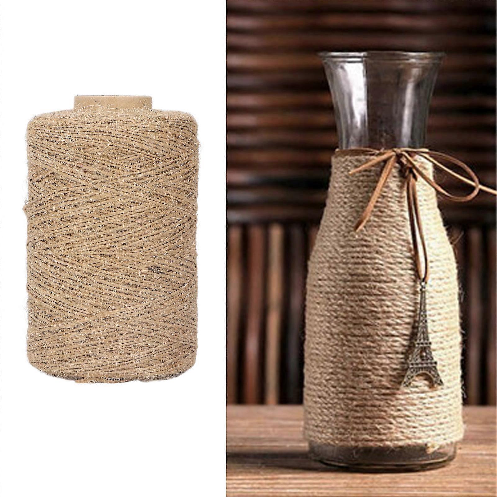 Jute Twine 300M Length 1mm Diameter 1 Strand Jute String Rope DIY Handcraft Accessory Home Decoration 