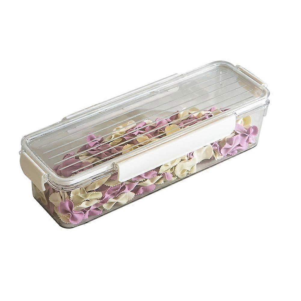 Nudel-Aufbewahrungsbehälter 1,5 L, Lebensmittelqualität Spaghetti Dosen Box mit Deckel, Weiß, für Nudeln, Snacks, Obst
