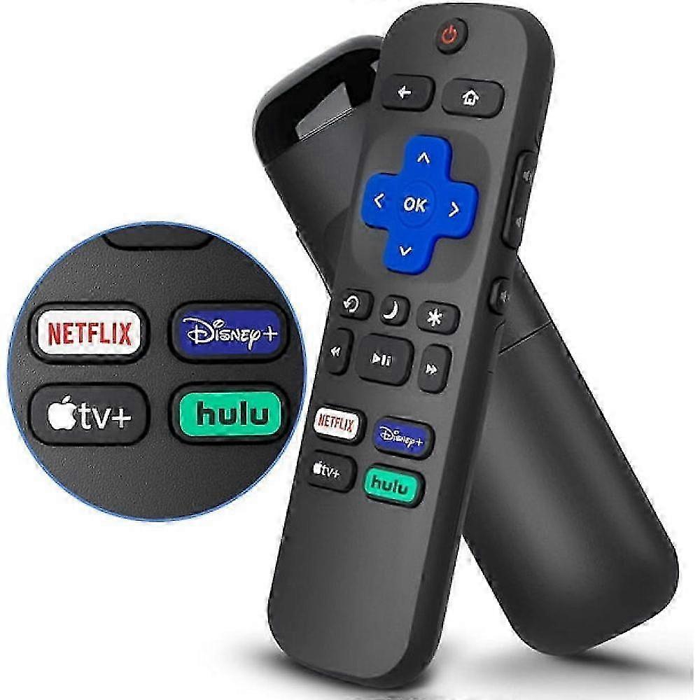 Replacement Remote for Compatible Roku TVs with Apple TV+, Netflix, Disney+, Hulu Buttons