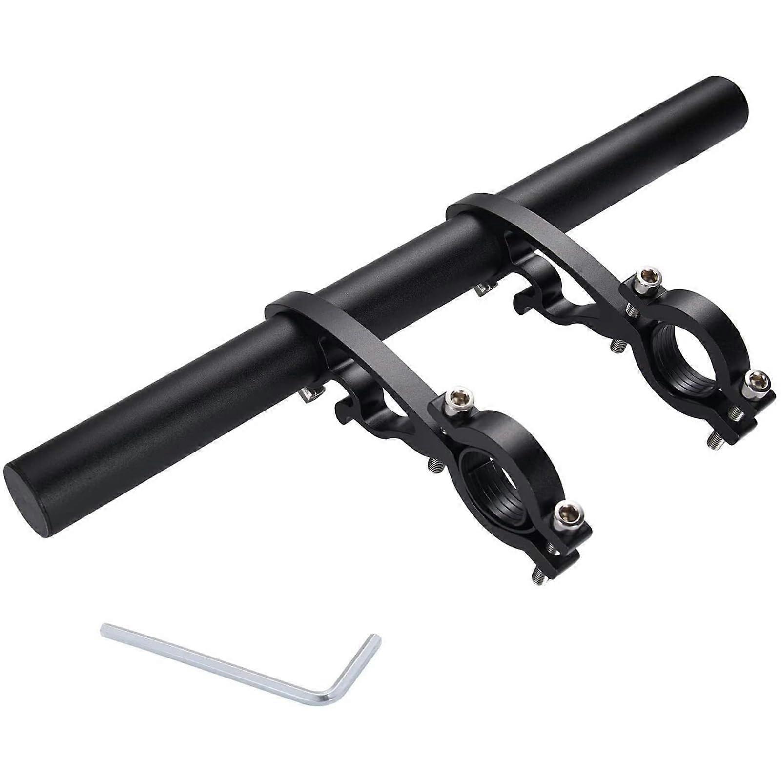 Double handlebar extension for bicycles, long bracket, for mounting phone holders, light tachometers, aluminum tube Ref: 3989