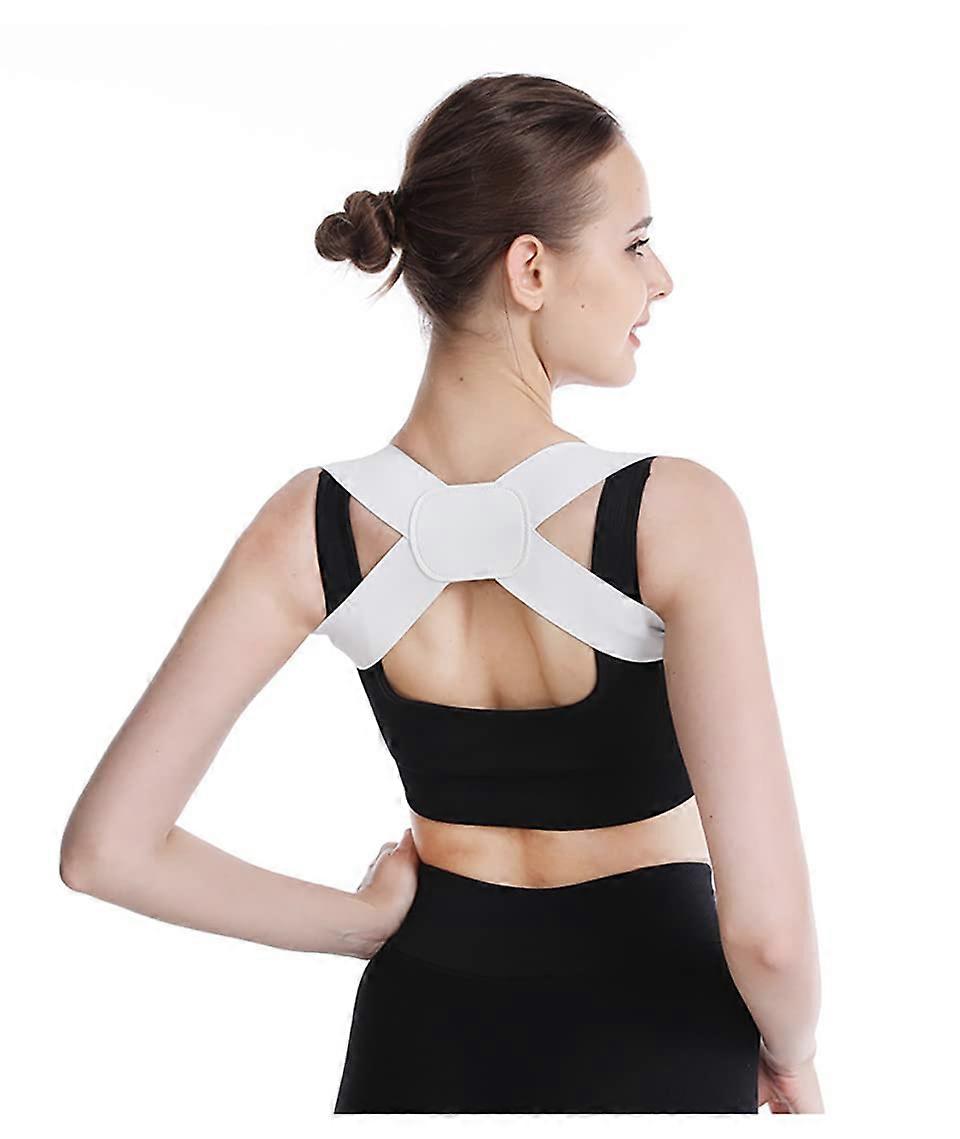 Unisex Gut Back-03 Posture Corrector, One Size EU, Adjustable Support Brace, Comfortable White Design