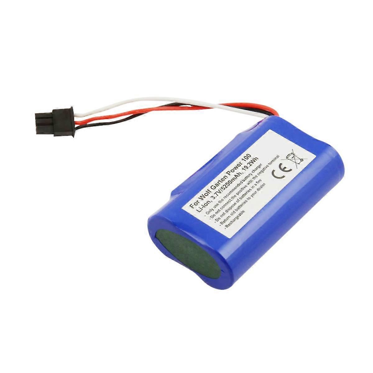Replacement Battery for Wolf Garten Power 100 3.7V 5200mAh Li-ion, Blue