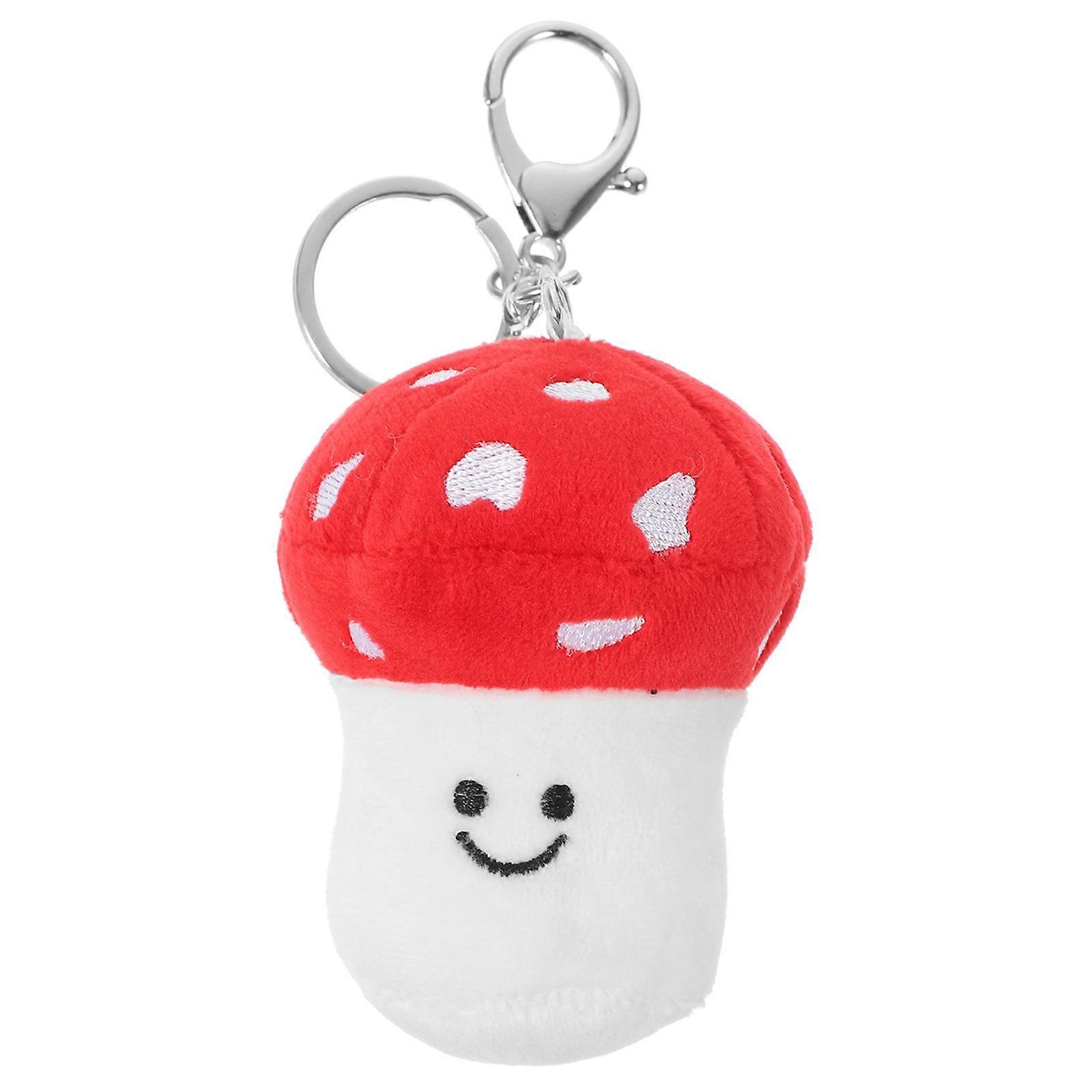 It looks like you're sharing a product title or description for a **cute plush mushroom keychain pendant**. Here's a more polished and professional