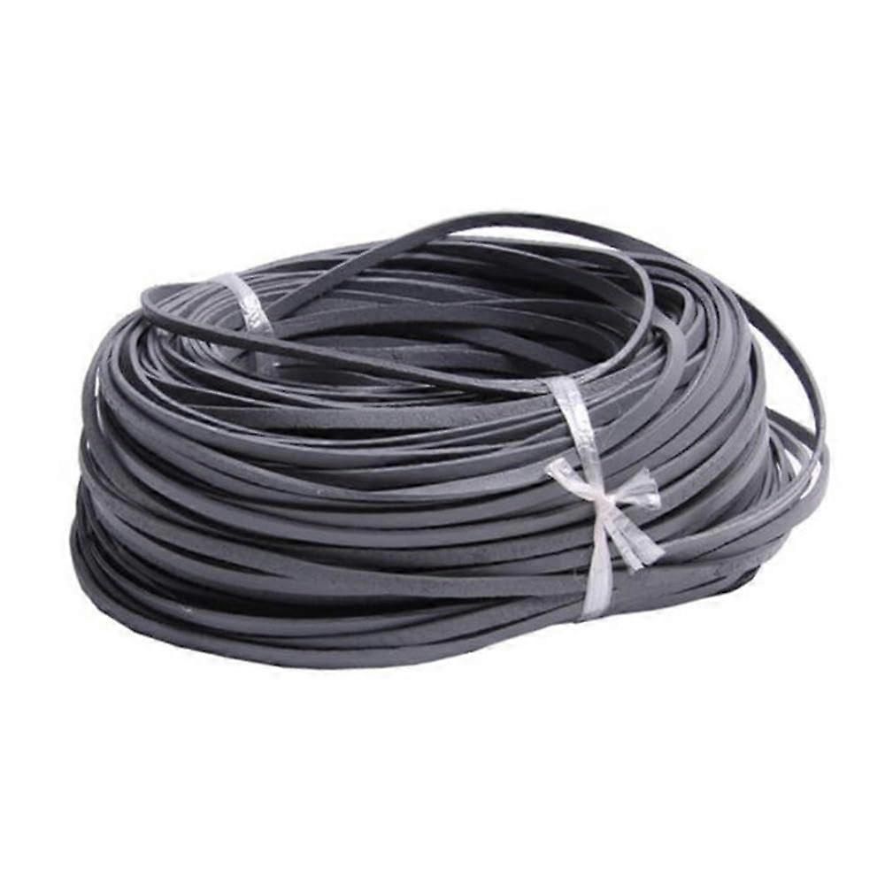 2 Meter/Lot 3/4/5/6/8/10mm Colorful Cowhide Flat Cord DIY Bracelet Knowledge Rope String For Jewelry Making Gray 10mm