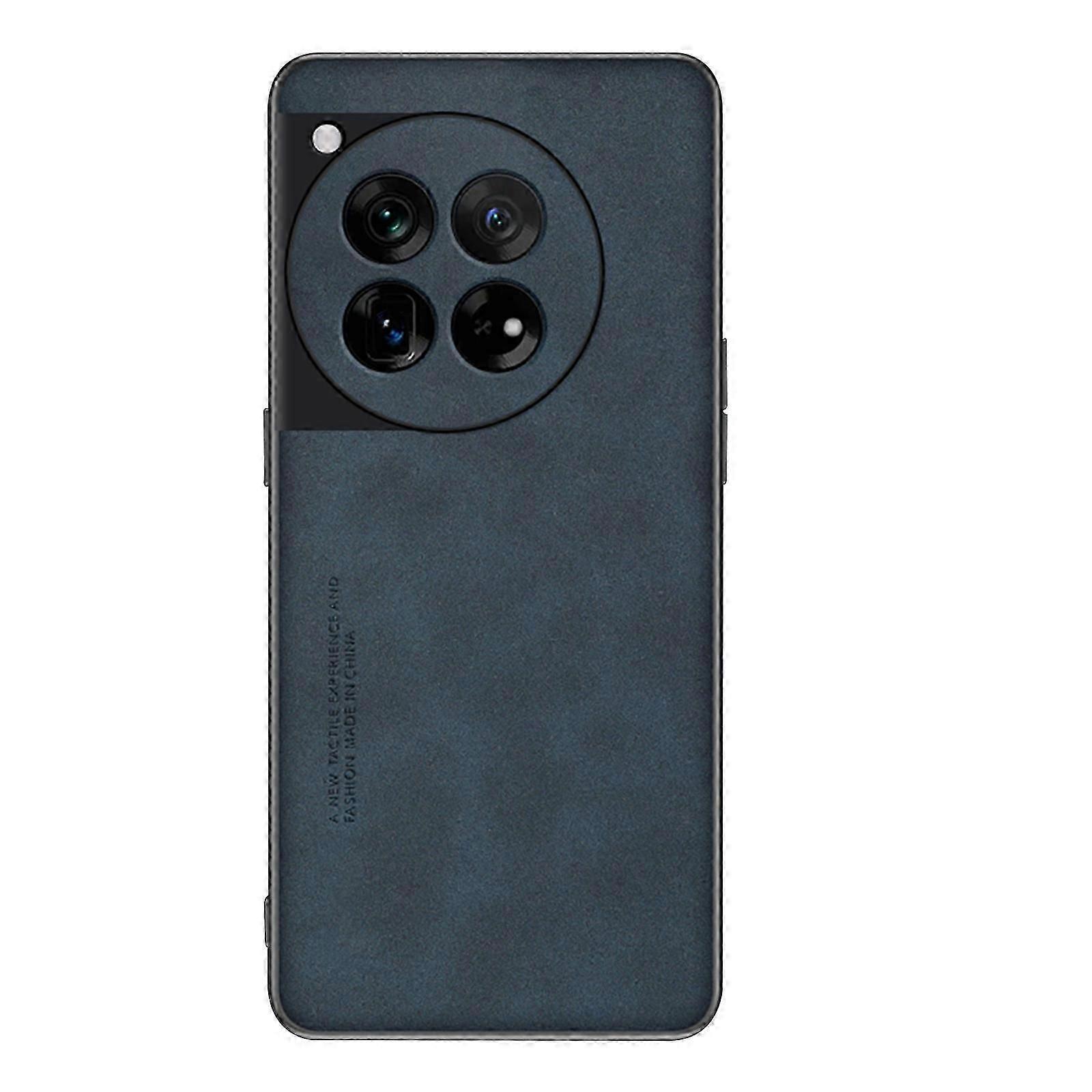 Coque pour OnePlus 12, cuir véritable, pare-chocs en polycarbonate dur 360 coque antichoc à protection complète