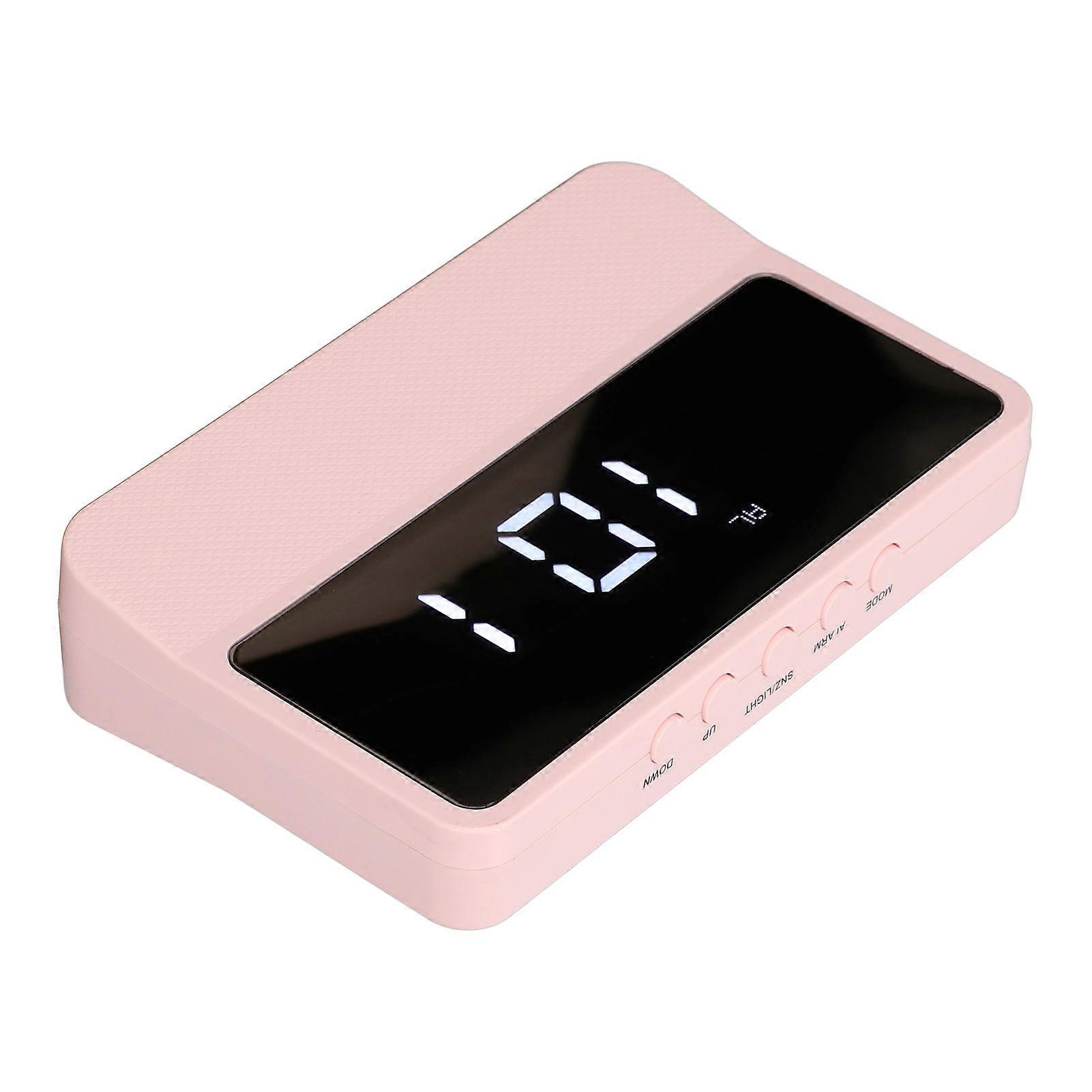 LED Mirror Alarm Clock 2 Levels Brightness Digital Alarm Clock with Snooze and Temperature Display for Bedroom Office 