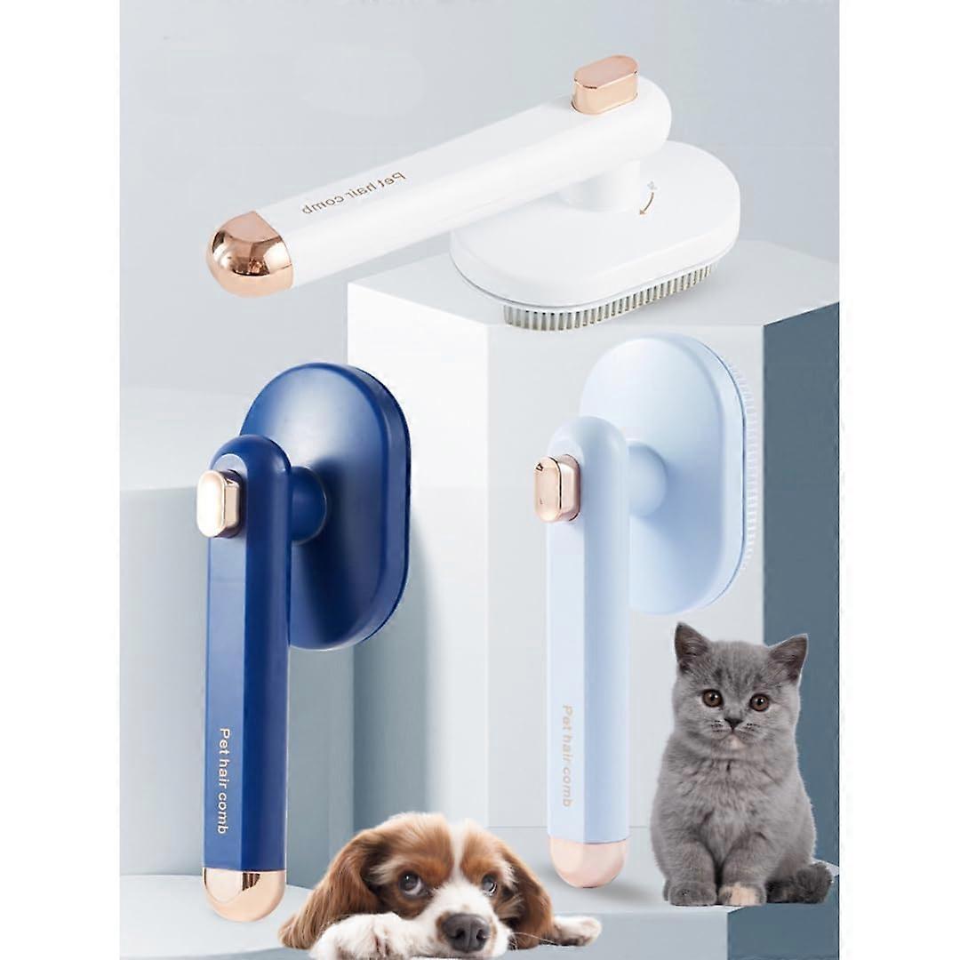 Cat Comb and Dog Comb with Claw Scissors Self-Cleaning Brush for Short and Long Hair in Light Blue Color Options