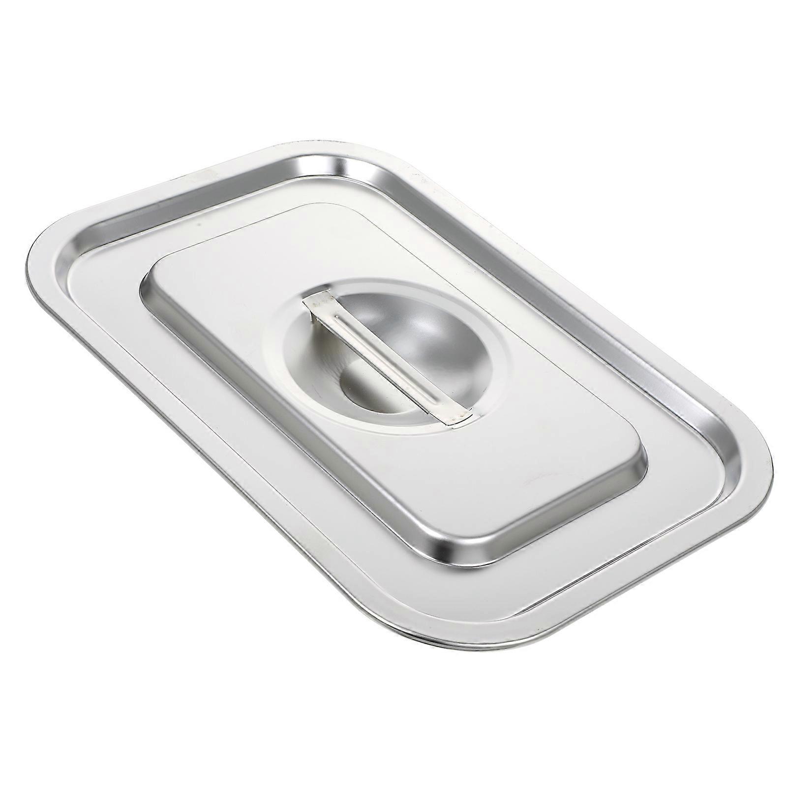 Stainless Steel Steam Pan Lid with Handle Buffet Pan Protector Cover for Restaurant Use and Food Storage