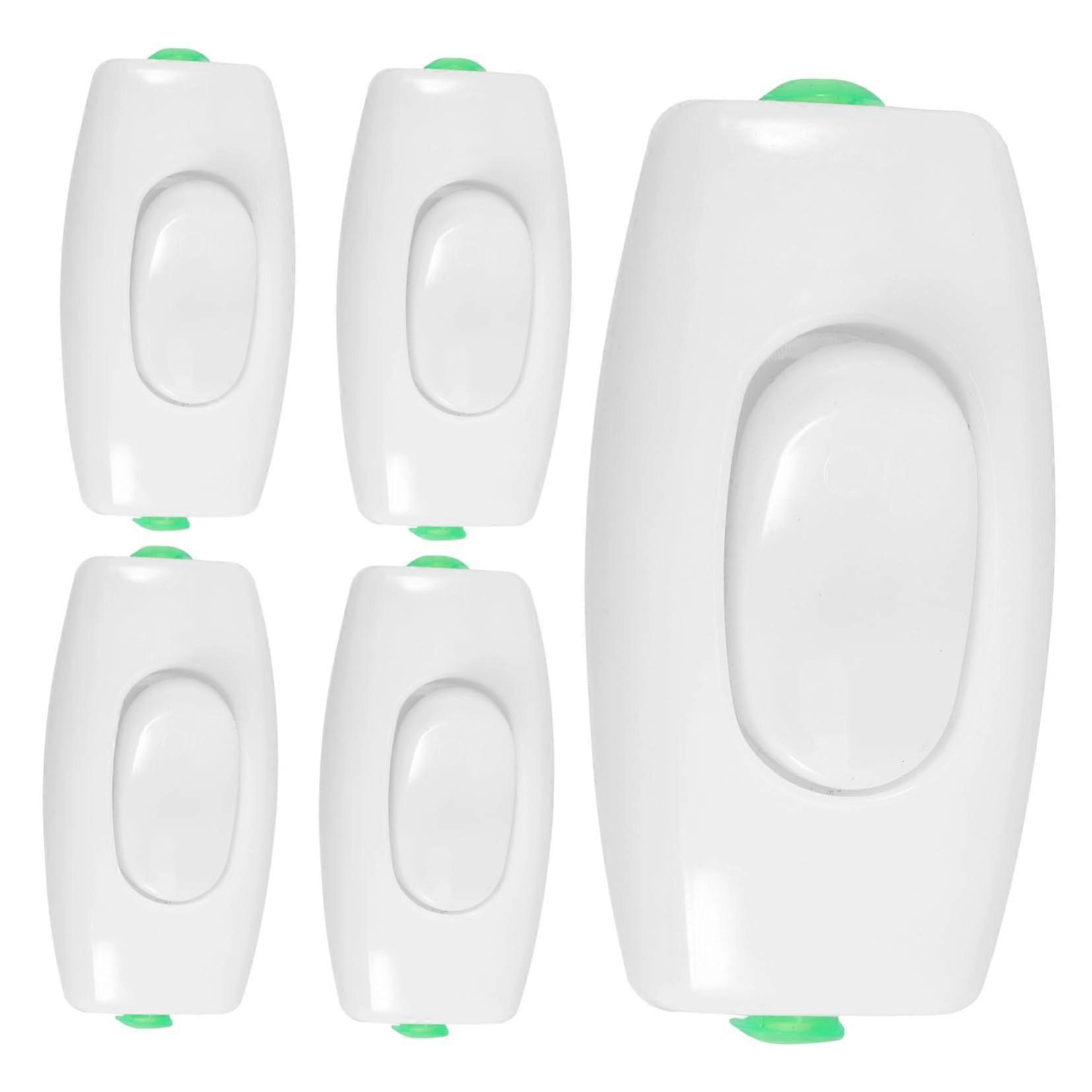 Lamp Switches 5-Piece Inline Cable Switch Set For Table Lamps And Devices Compact Reliable Easy Operation Bedroom Office