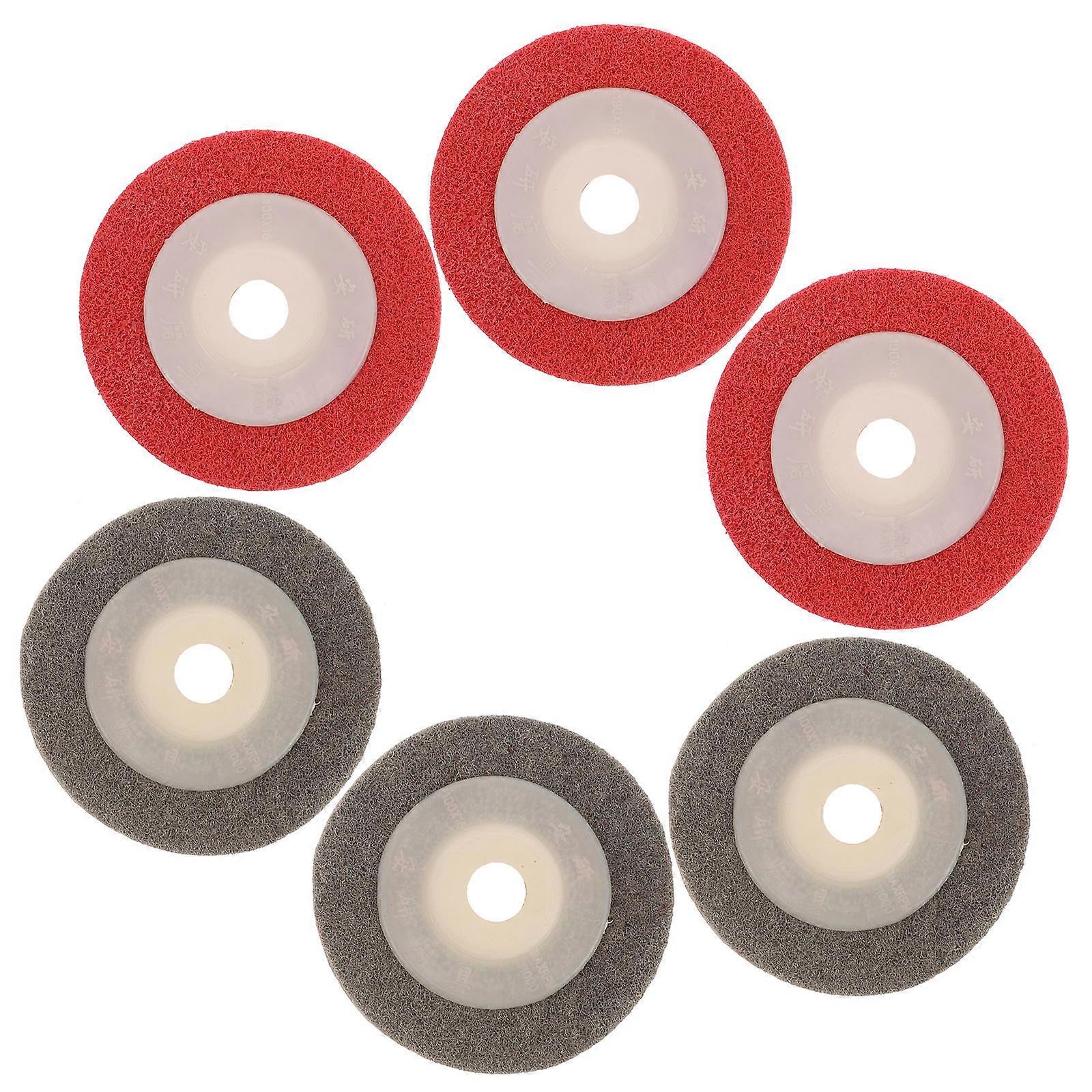 Angle Polishing Wheel Surface Grinding Home Users Red Color 9.60X9.60X1.00CM 6Pcs