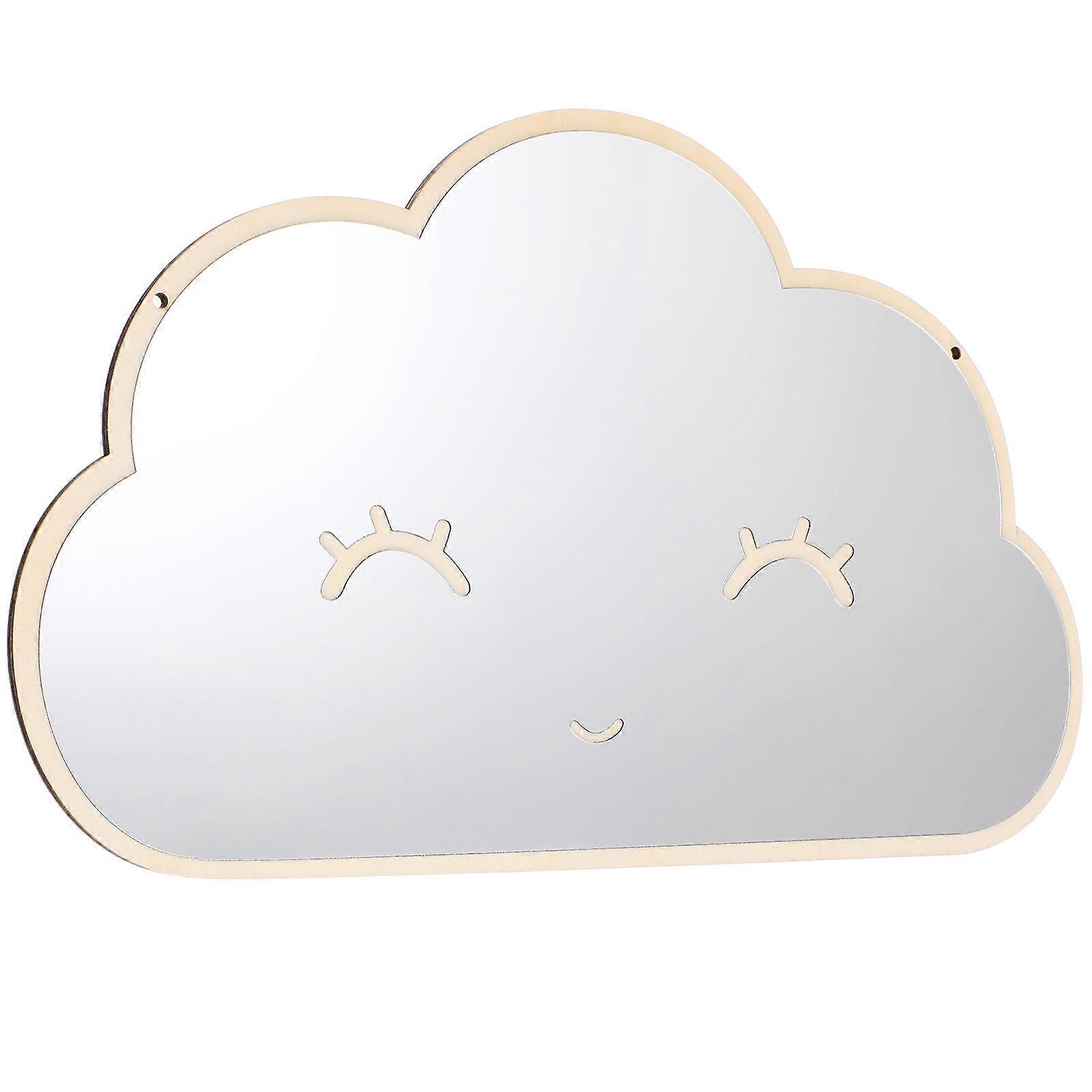 Cloud Shaped Acrylic Wall Mirror Ornament for Room Decoration, Water Resistant & Easy to Install, Nordic Style Wall Sticker for Nursery or Home