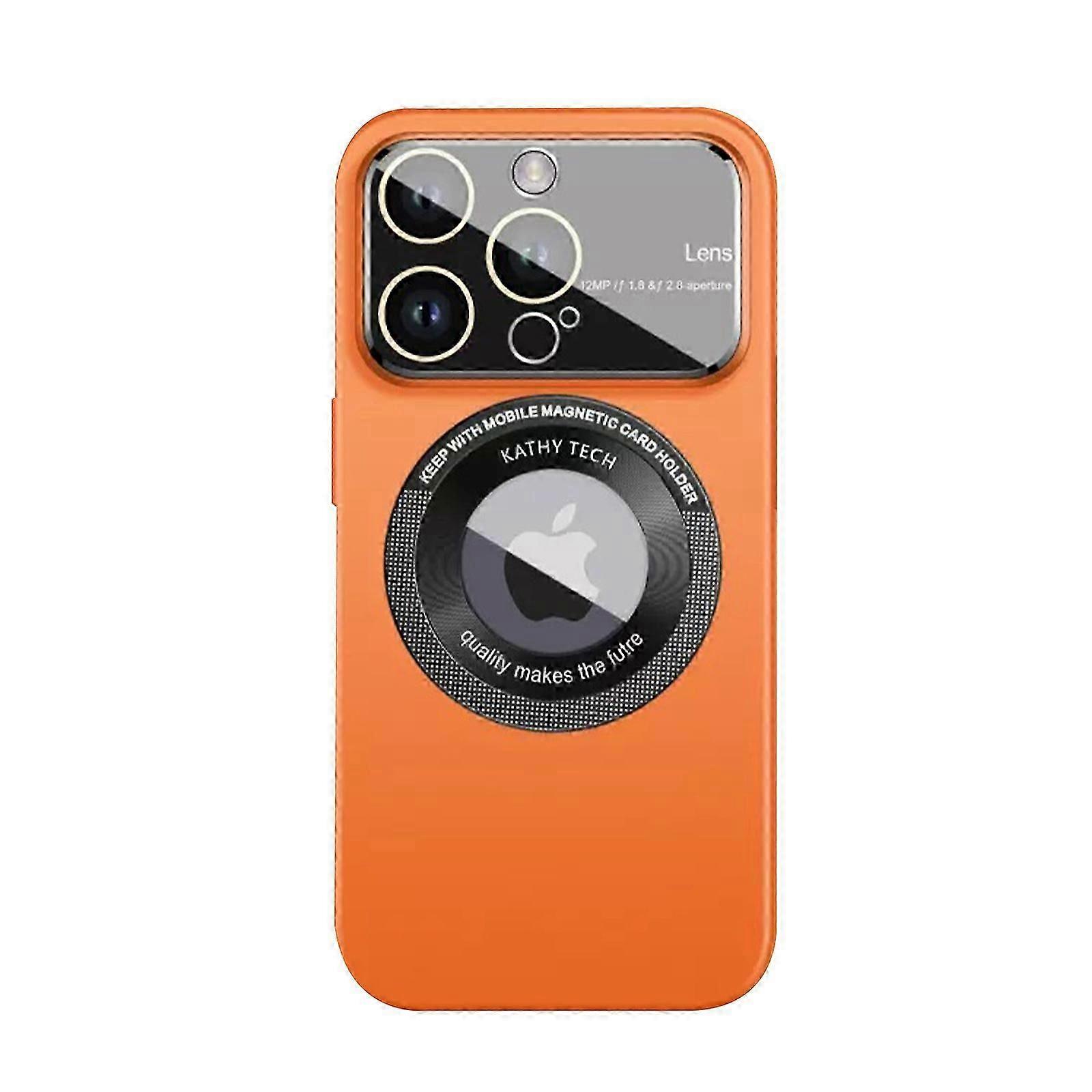 Magnetic Case for IPhone 15 Pro Max Case Logo View, Window Glass Lens Camera Protector, Compatible with Magsafe Women Men