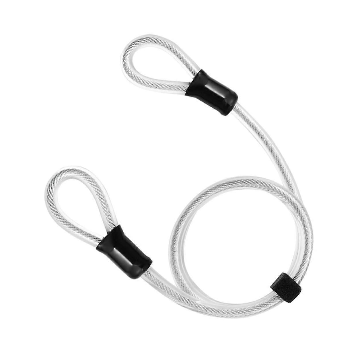 Bicycle security cable lock, braided steel cable lock with double loop for bikes, skateboards, and  corrosion resistance.