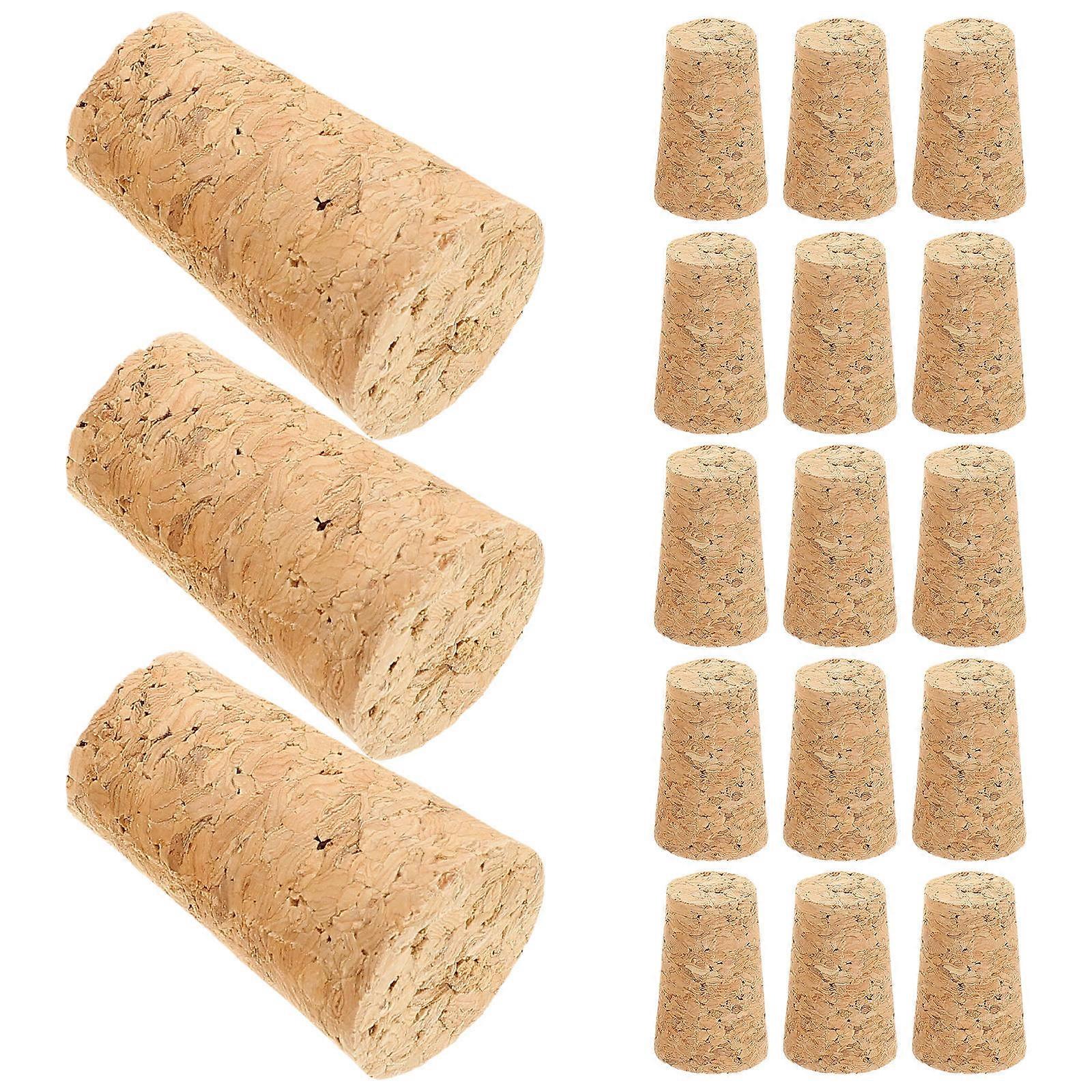 Wooden Wine Stoppers For Wine Bottles Elegant Design Leakproof Reusable 20Pcs