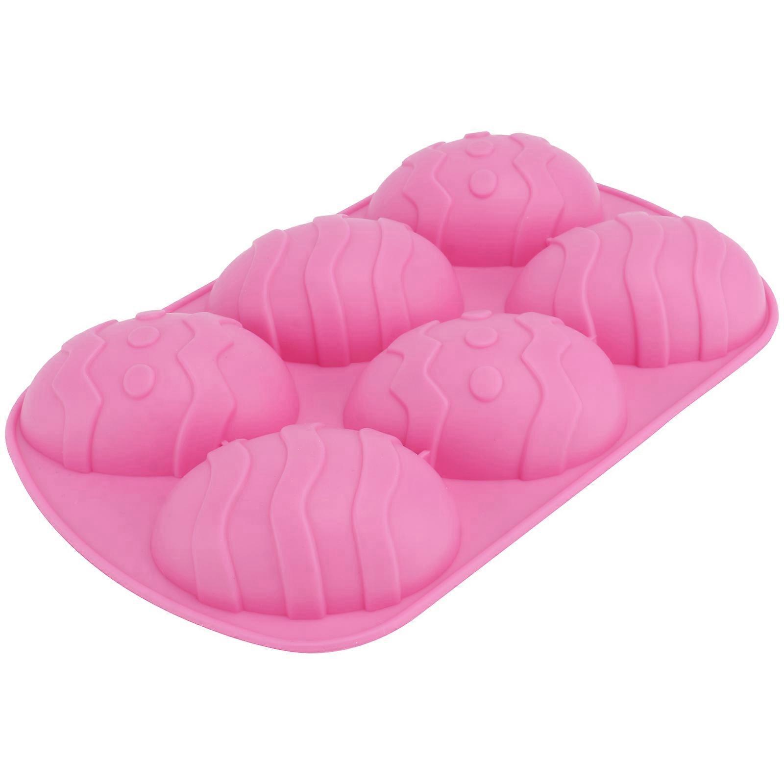 Silicone Pudding Mold Red 20.50X13.00X2.50CM Six-Grid Preparation For Baking Activities 1Pack