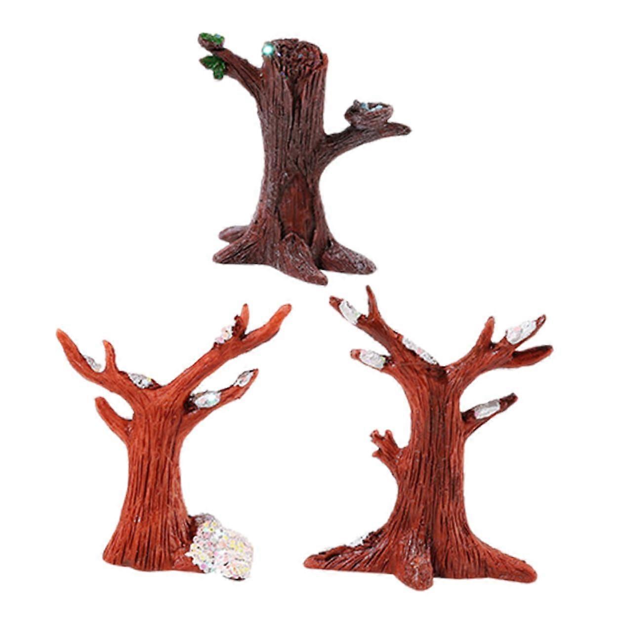 Model Trees Set Of 3 Miniature Artificial Trees For Sand Table Diorama DIY Model Green Plant Decor