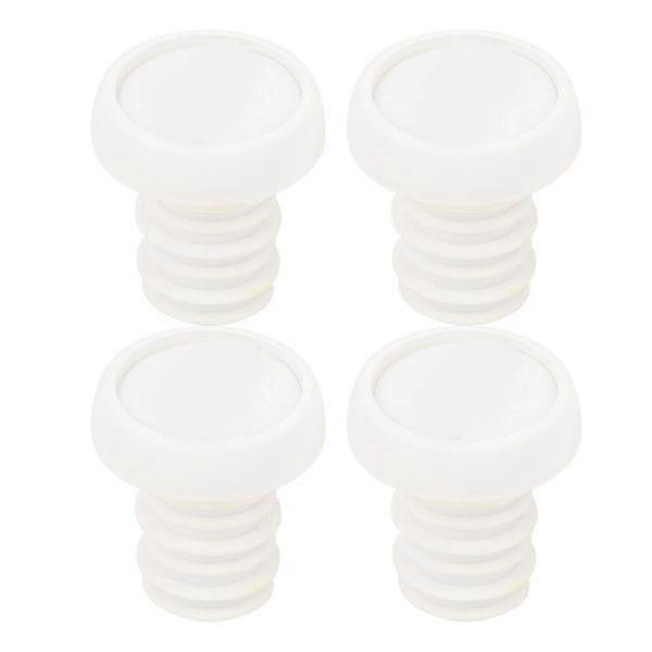 4pcs ZTTO Handlebar End Plugs Fixed Mountain Bike Grips Lock Caps Bicycle Parts White