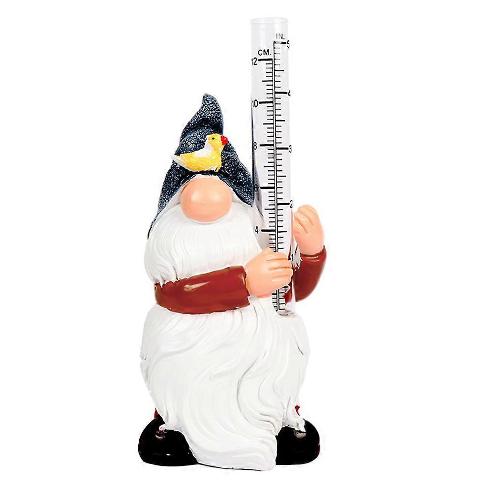 Garden Ornament Rain Meter Synthetic Resin Garden Decoration 3.93X2.75X8.25inch Colorful 1Pcs