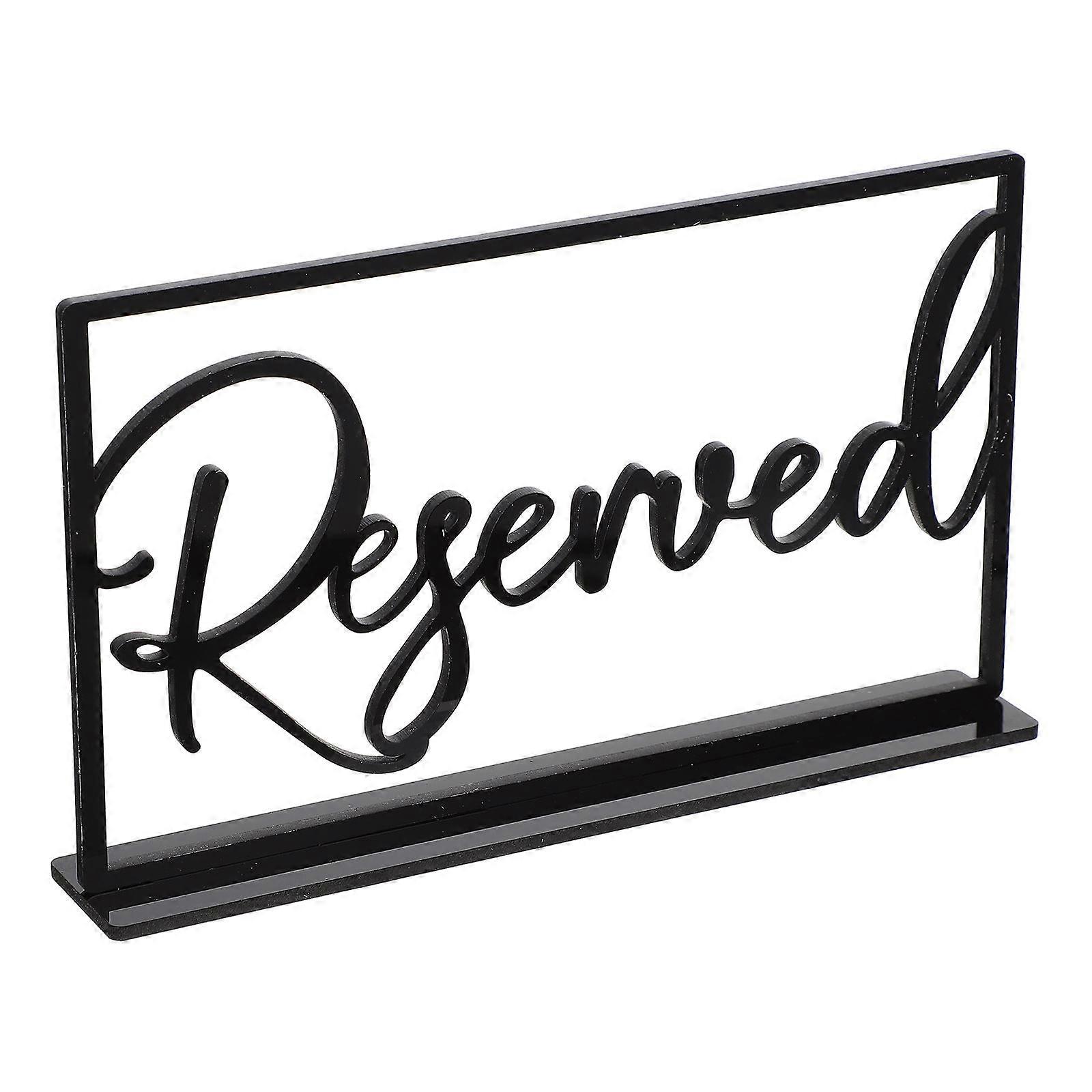 Reserved Signs for Tables Acrylic Reserved Sign Minimalist Design for Weddings Square 1Set