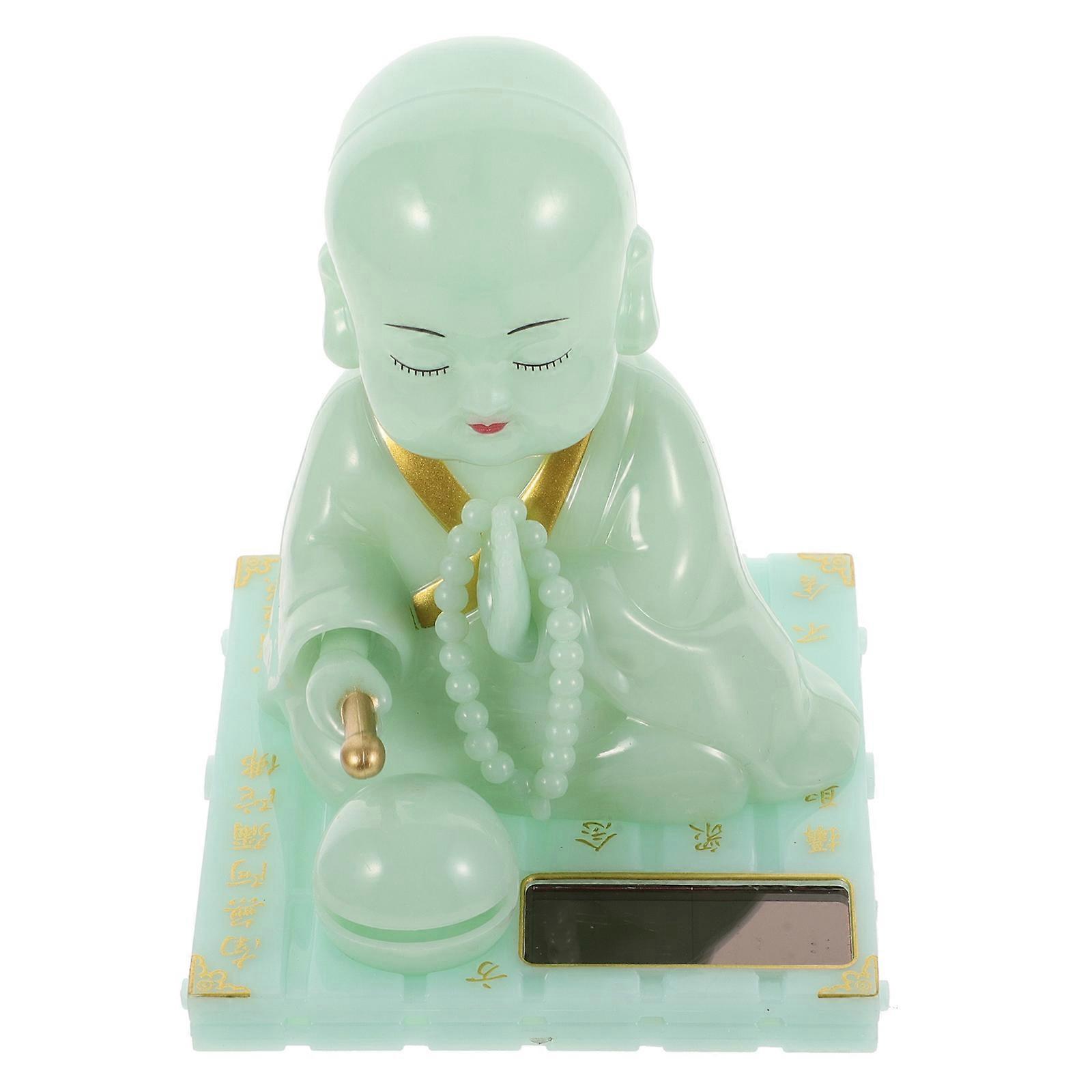 Solar Powered Buddha Dashboard Ornament, Vintage Feng Shui Decoration for Car, Home, Office – Fine Texture, Ideal for Gifts, Living Room, Garden Use