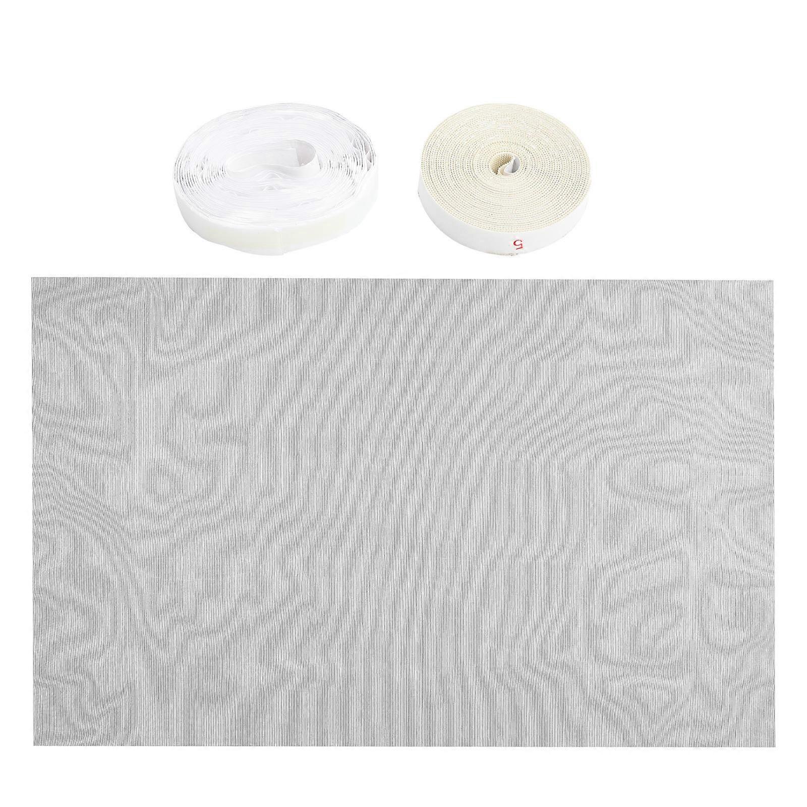 Diy Adhesive Window Screen Rectangle Shape For Kitchen Breathable 150x100cm 1Set