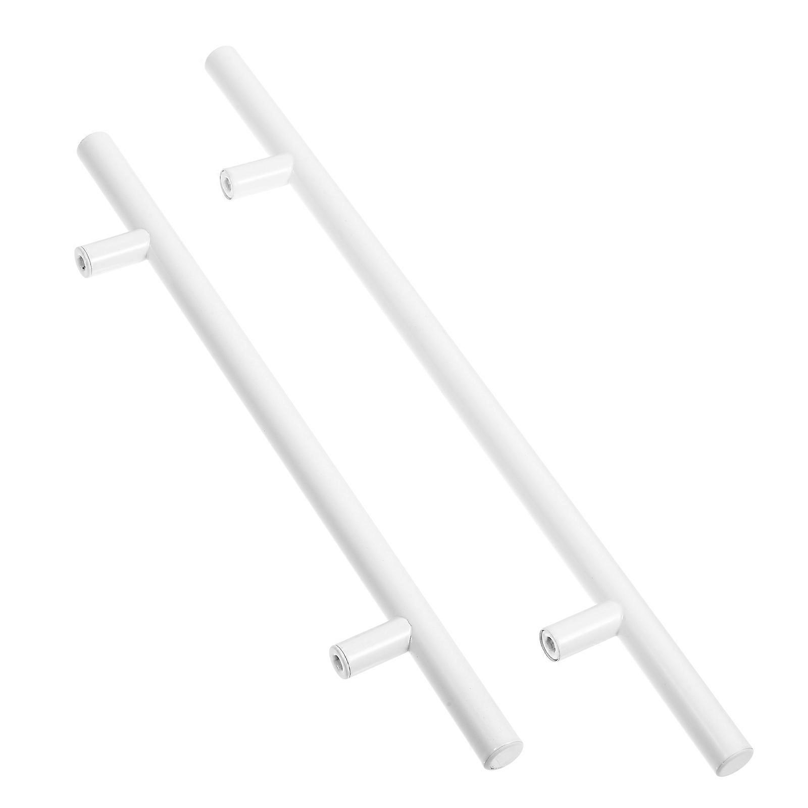 Modern Cabinet Pull Stainless Steel Handles Durable Easy to Install For Drawer Silver 2Pcs