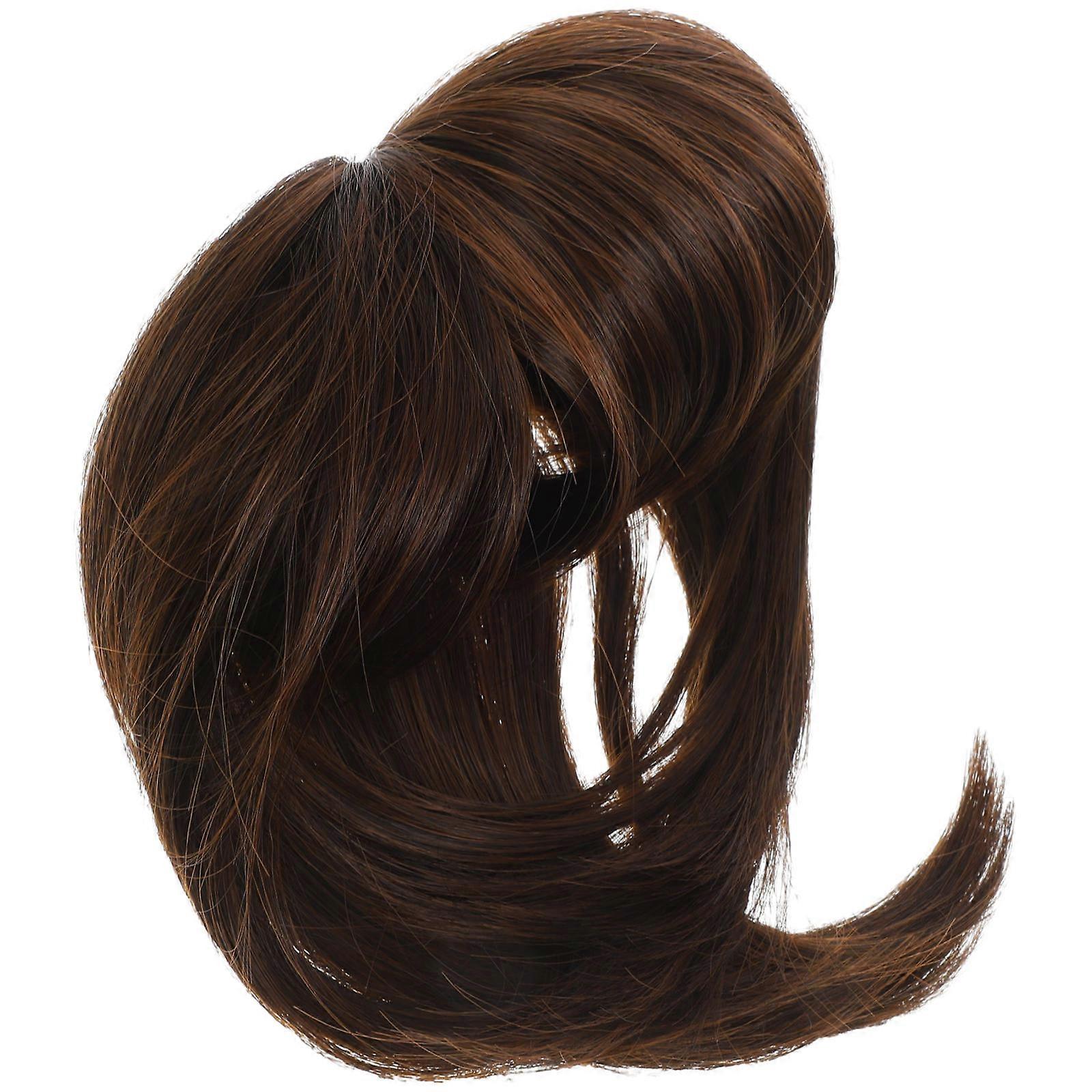 Wiglet for Women with Thinning Hair Lightweight Comfortable ClipOn Design Light Brown High Temperature Fiber