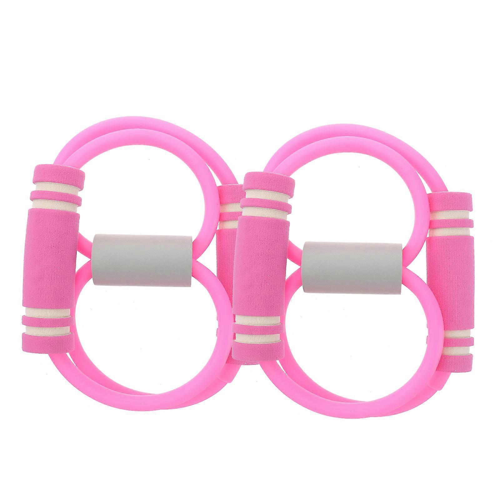 2Pcs Chest Expander Resistance Bands 8 Shaped Exercise Stretching Strap for Home Use