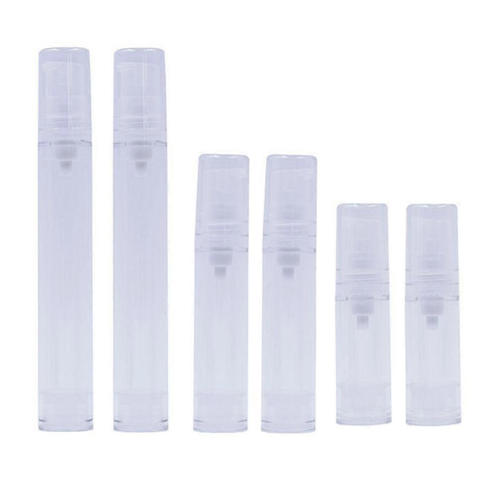 Travel Toiletry Containers Leak Proof Squeezable Refillable For Face Wash Sunblock 6Pcs White