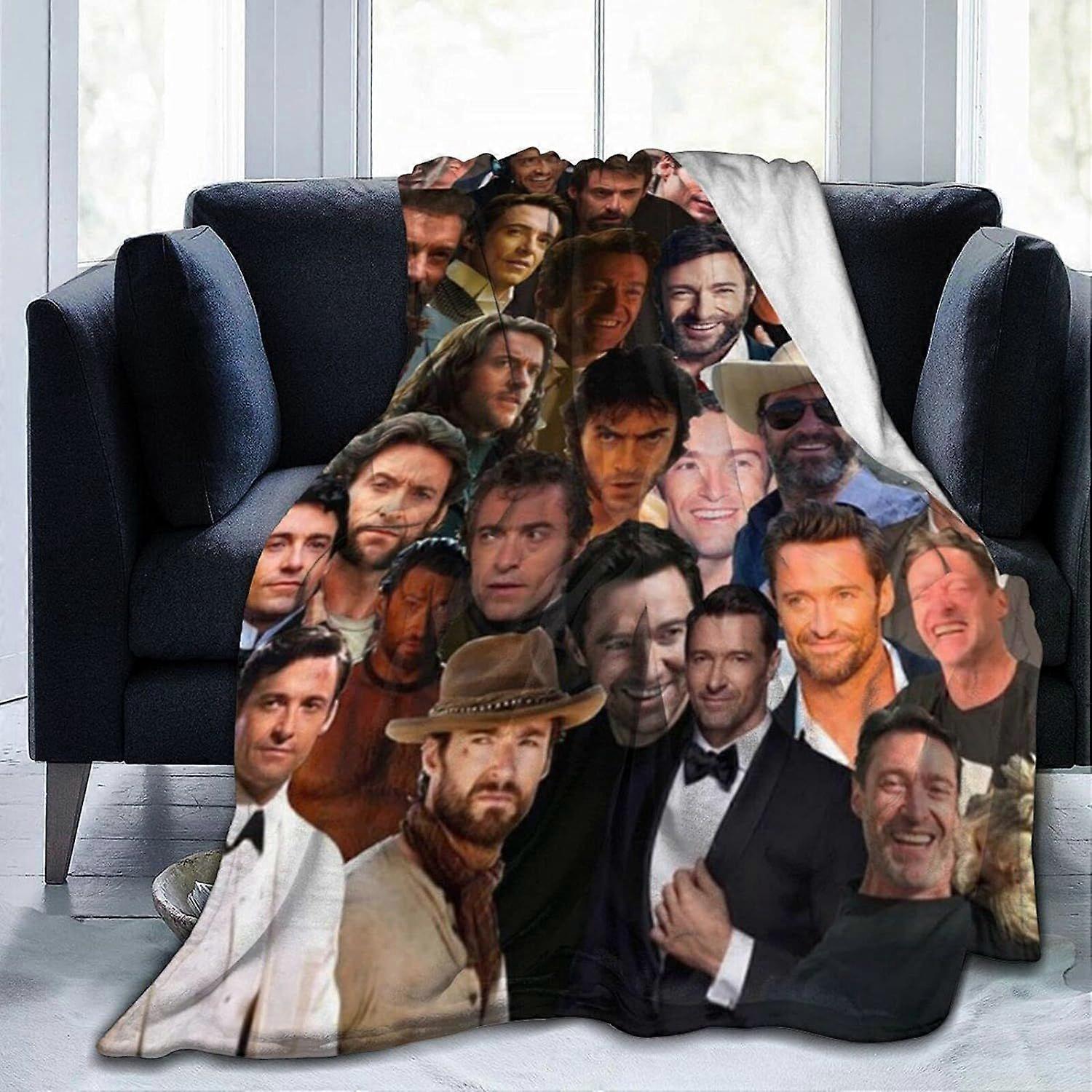 Kerota Hugh Jackman This Versatile Lightweight Flannel Blanket Gives You A Diversified Look and is P