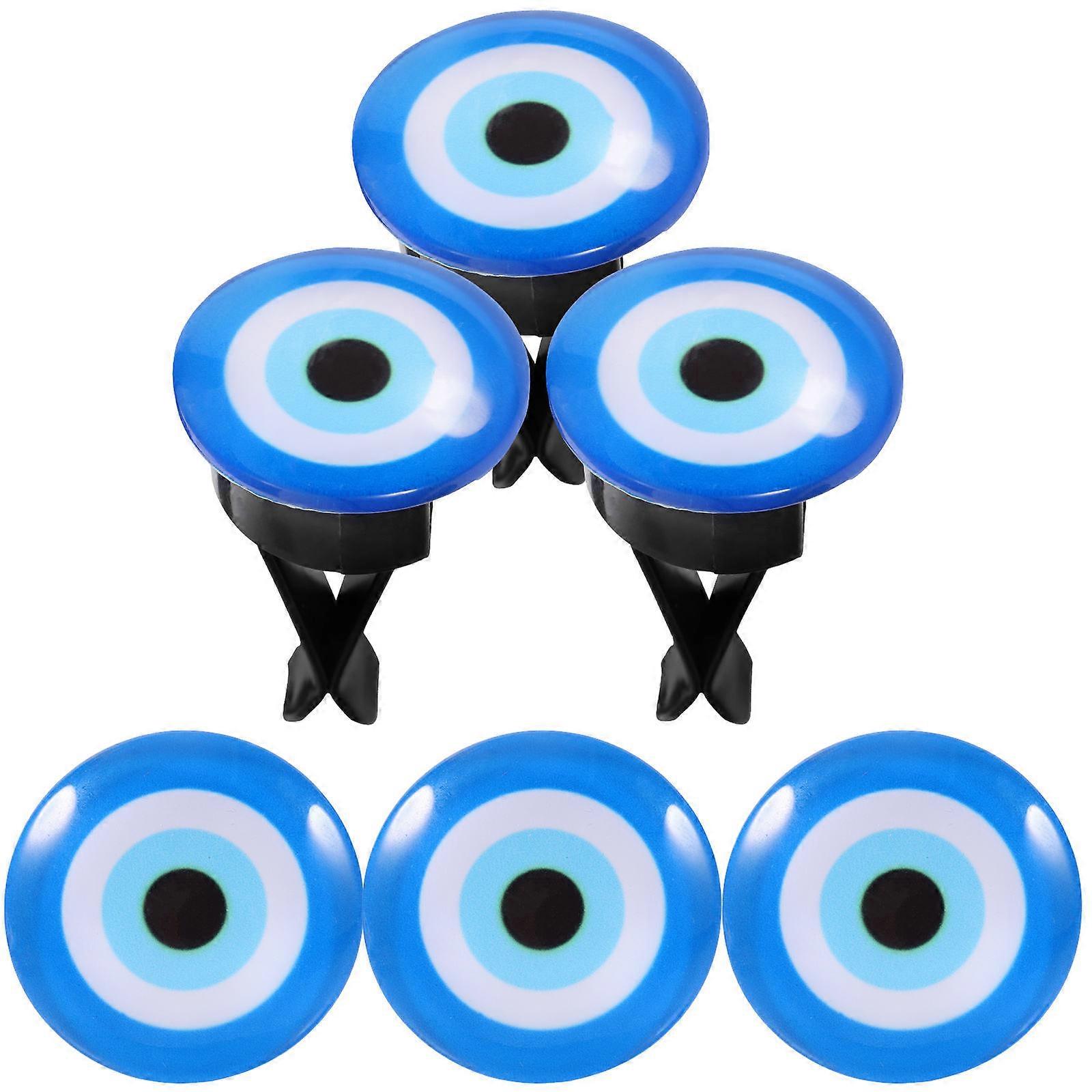 Evil Eye Air Outlet Freshener 6Pcs Car Vent Clips Creative Small Aroma Clips Ideal For Bathroom Office Use