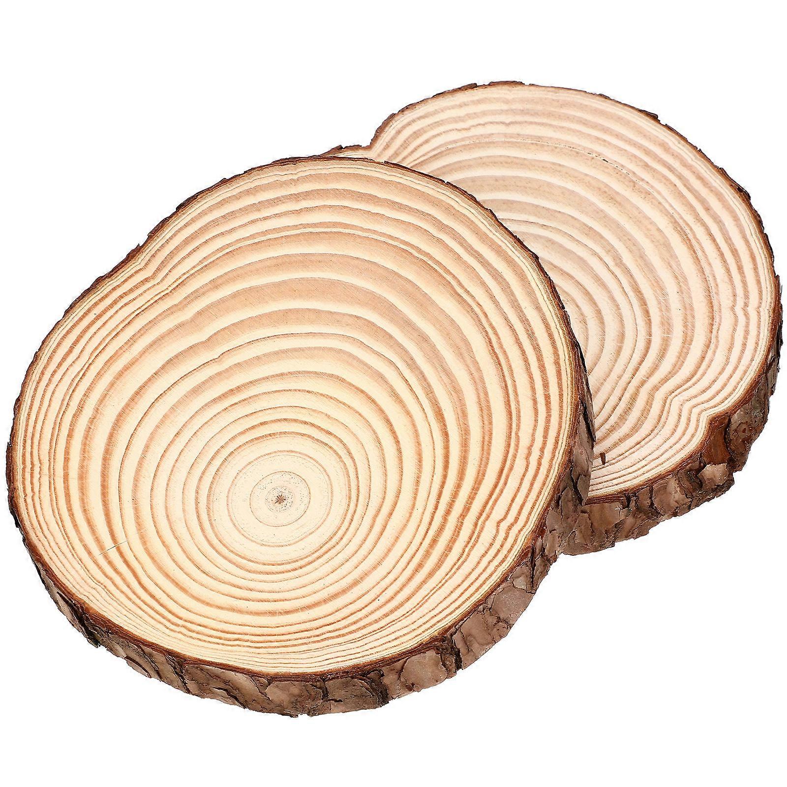 Wooden Ornaments for Painting with Rustic Look and Smooth Surface 2pcs Wood Slices 1.5 inch diameter
