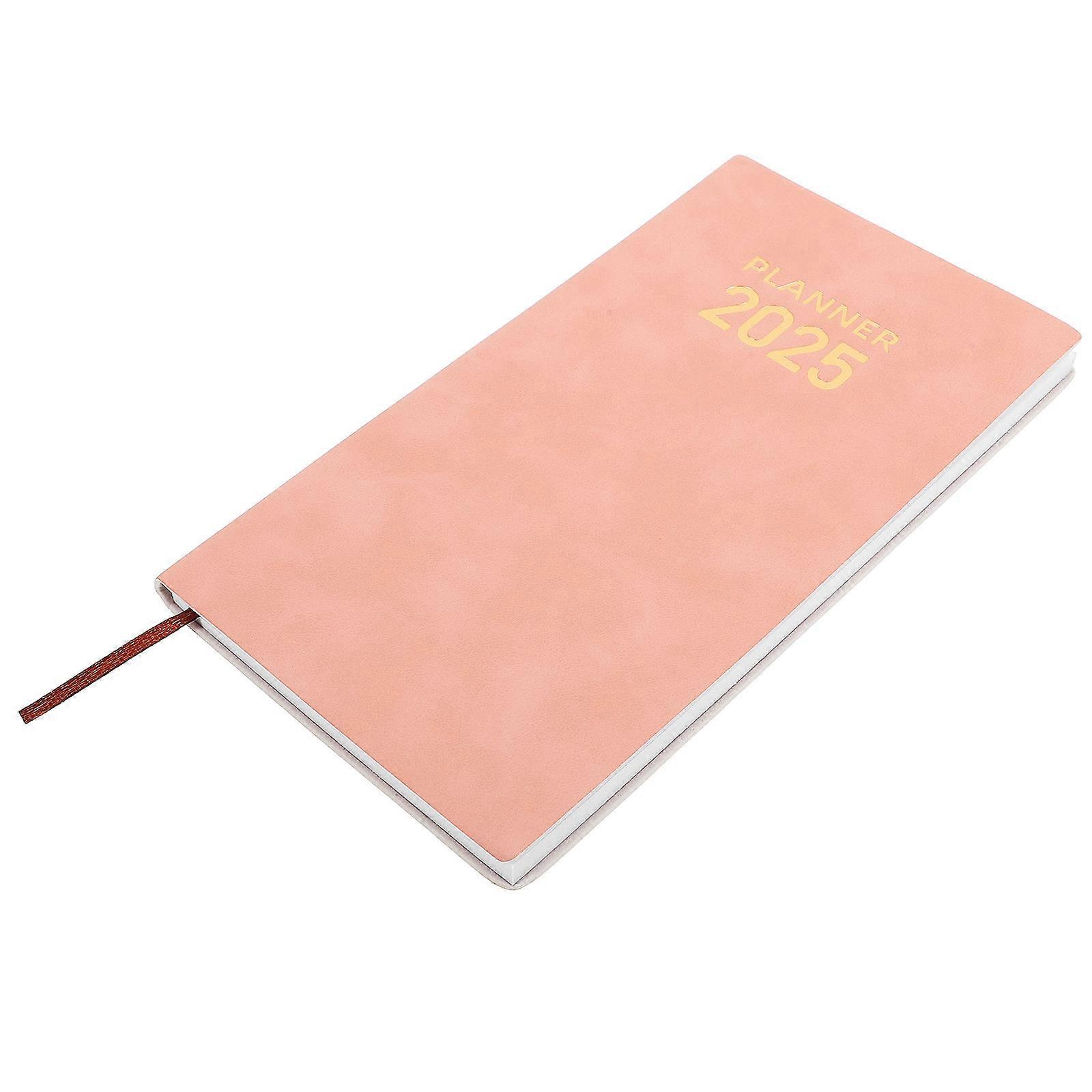 Pink Academic planner Book for Home Use with Artificial and Paper 8.5 x 11 inches