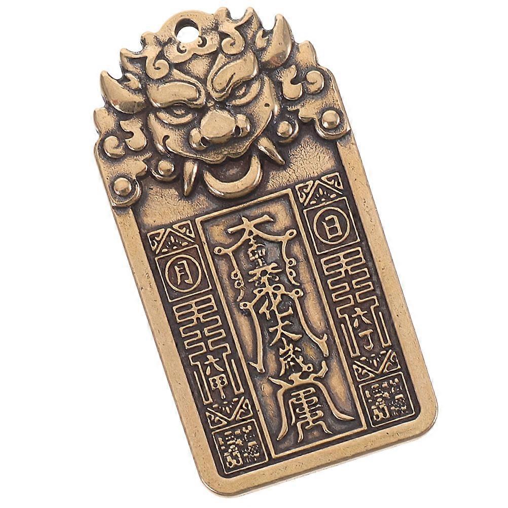 Brass Hanging Pendants Keychain Pendant Charm Pendant For Protection Jewelry Making Ancient Craftsmanship 1Pack