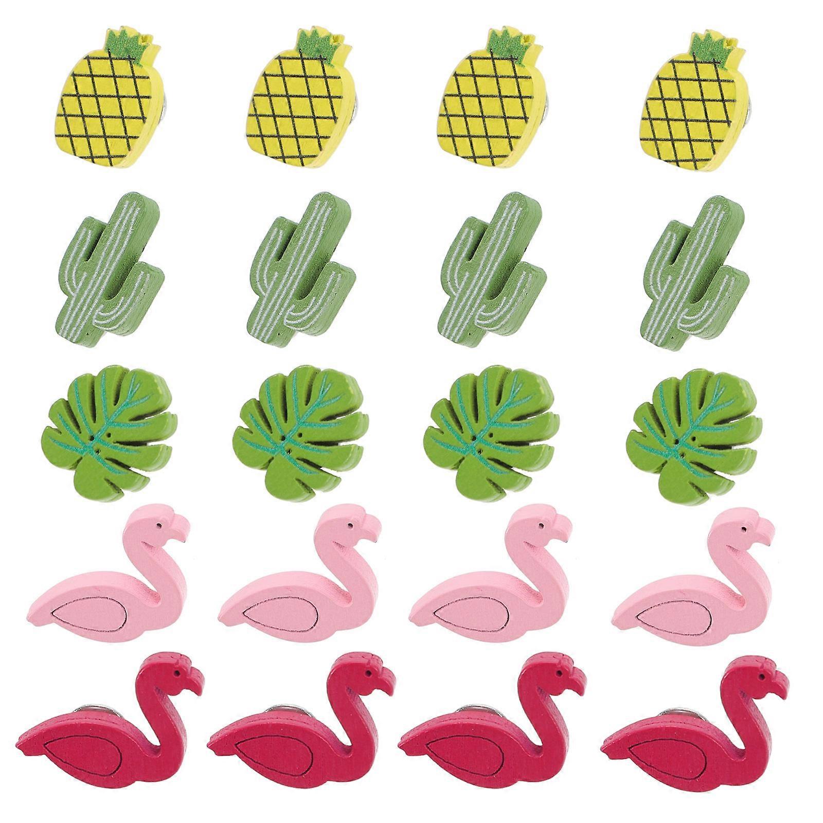 Decorative Pushpins For Bulletin Board Use Assorted Color Cute Design Thumb Tacks 30Pack